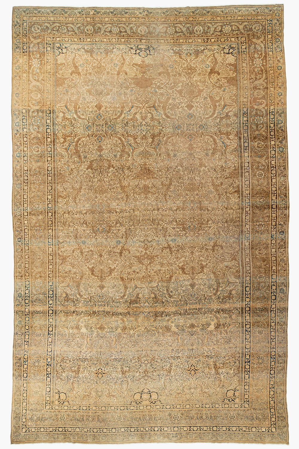 CU-1146 - Antique Subdued Persian Distressed Fine Isfahan Rug