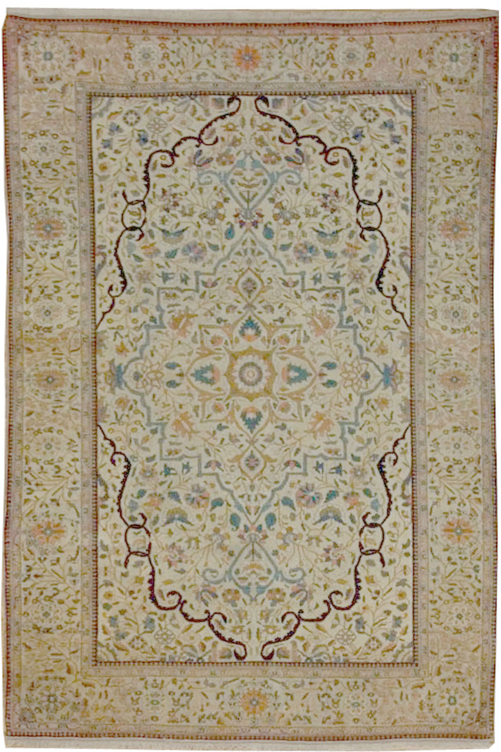 CU-732 - Antique Persian Kashan Mohtashem Rug