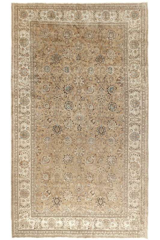 U-1654 - Large Antique Subdued Persian Tabriz Rug