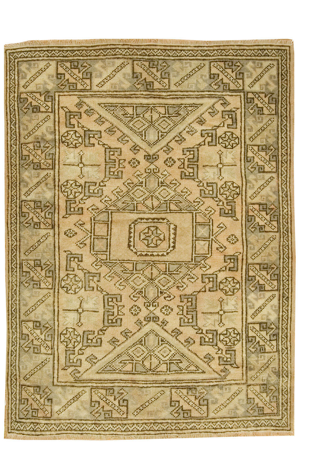 U-1870 - Vintage Subdued Turkish Oushak Rug