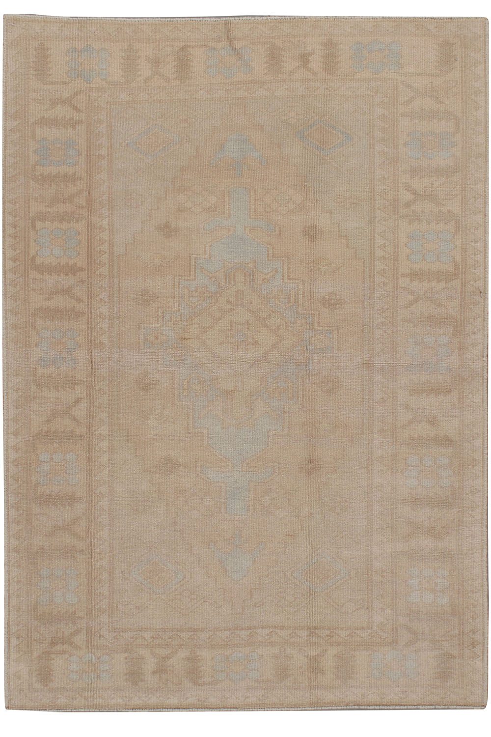 U-4765 - Vintage Subdued Turkish Oushak Rug