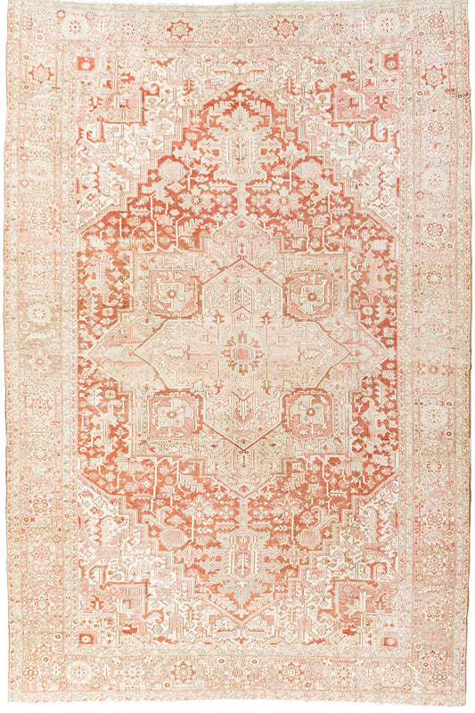 U-5071 - Antique Subdued Persian Heriz Rug