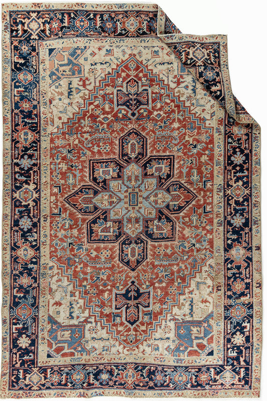 U-5147 - Antique Persian Heriz Rug