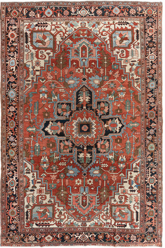 U-5160 - Antique Persian Serapi Heriz Rug