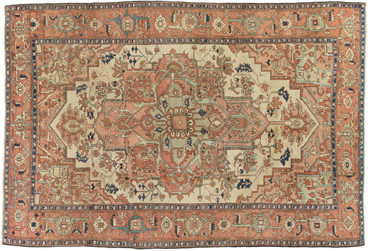 U-5161 - Antique Persian Serapi Heriz Rug