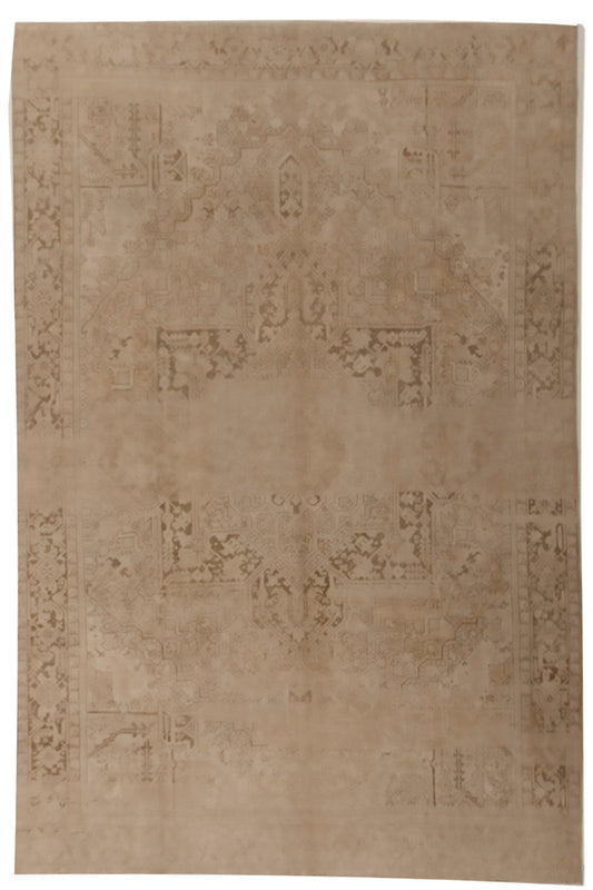 U-5193 - Vintage Subdued Persian Heriz Rug