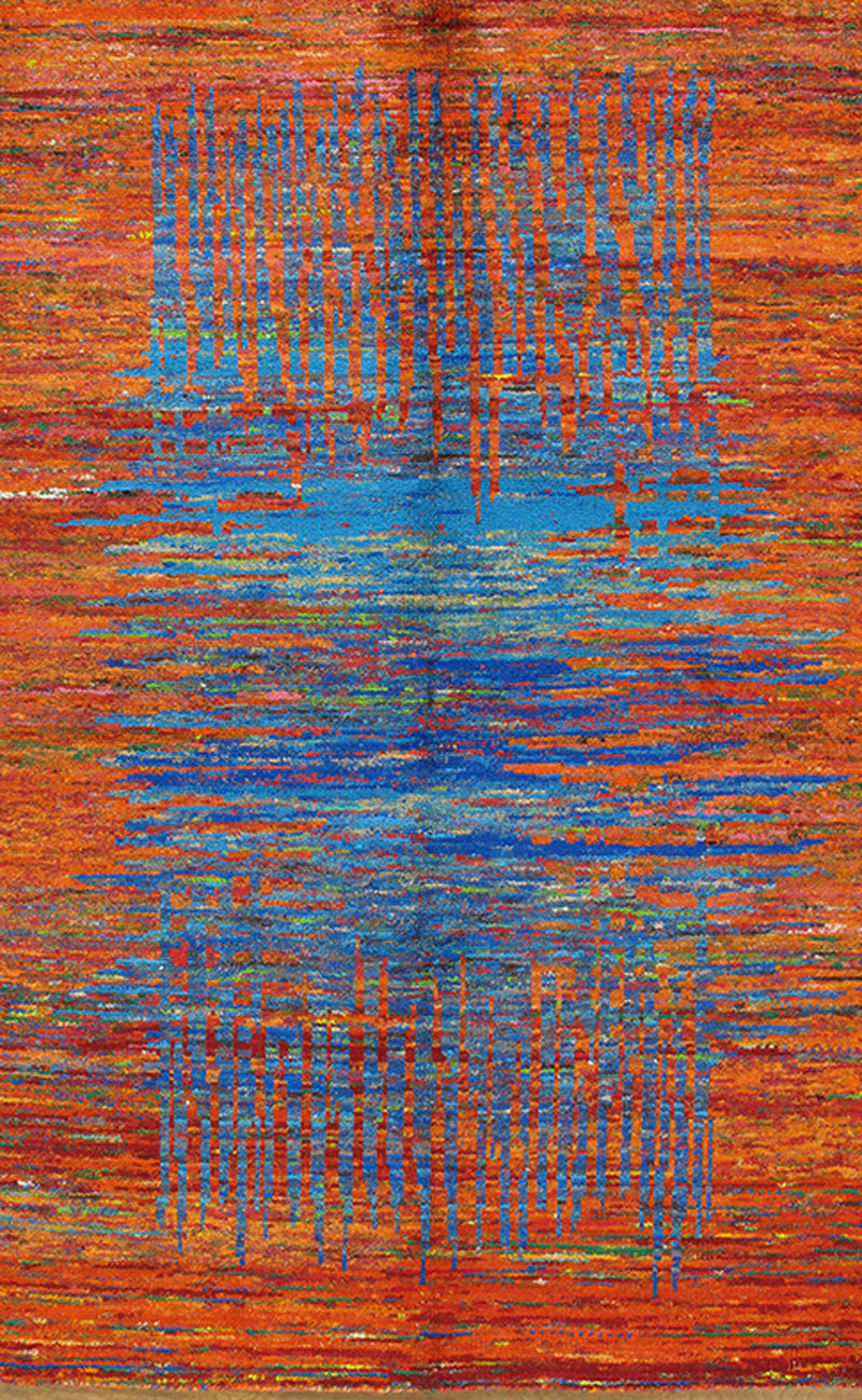 SM1021-D-N005 - Sari Silk Hand Woven Modern Rug