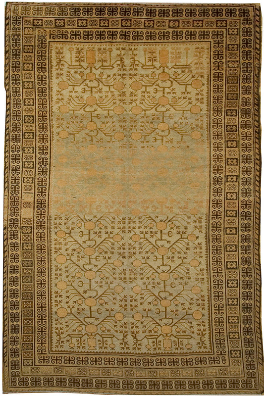 U-1342 - Antique Subdued Khotan Gallery Size Rug