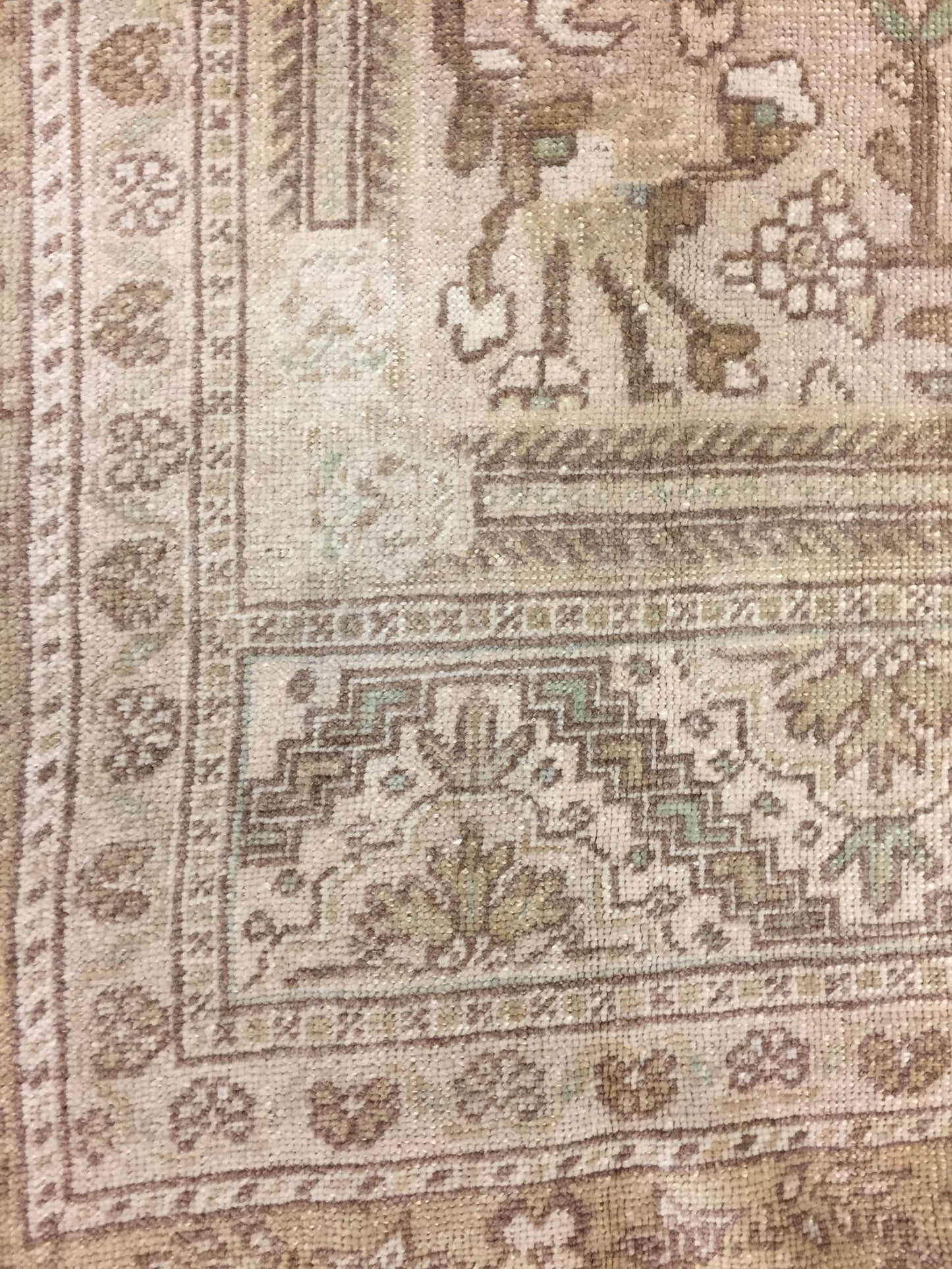 U-1638 - Antique Subdued Turkish Oushak Rug