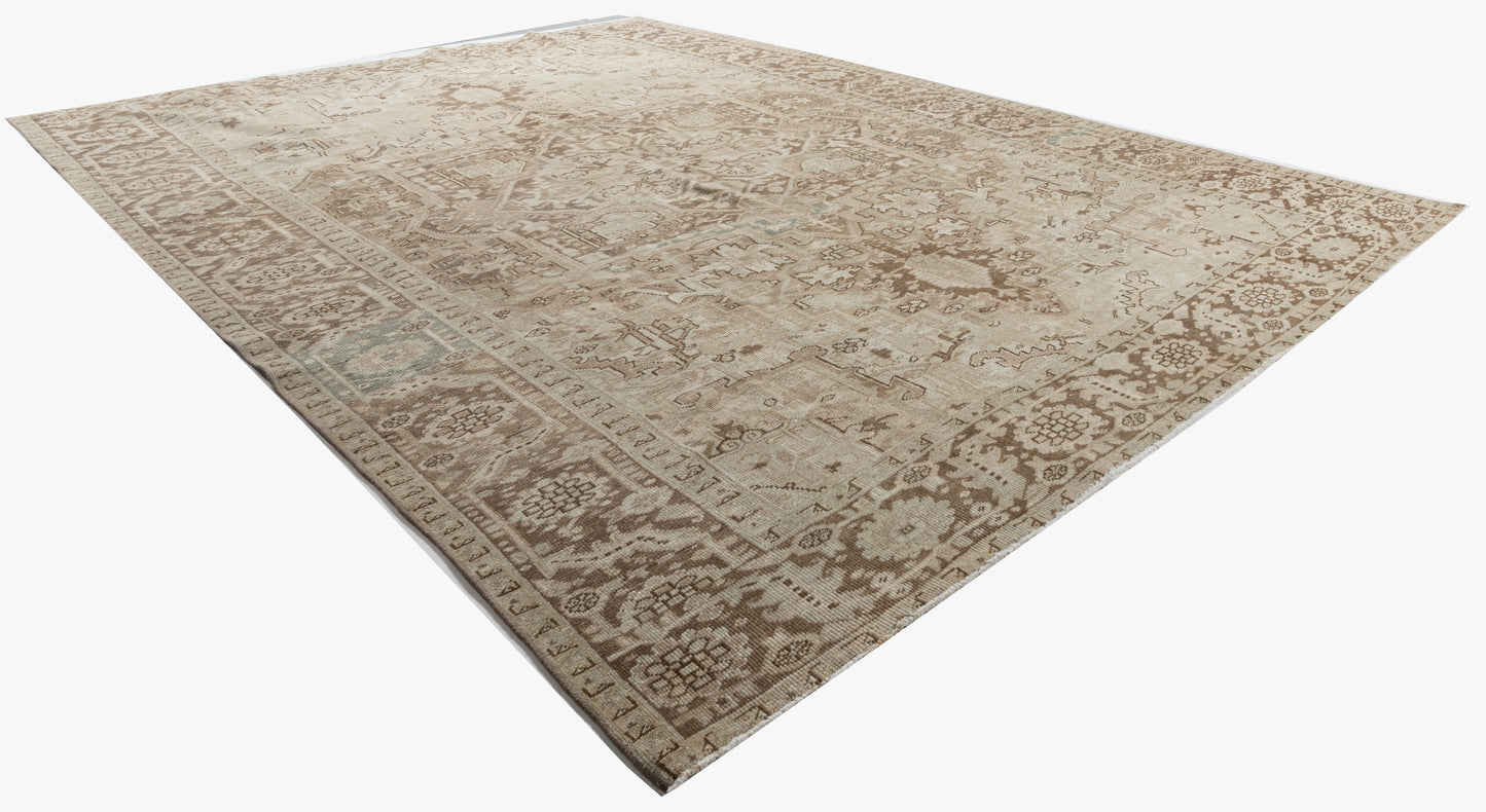 U-5067 - Vintage Subdued Persian Heriz Rug