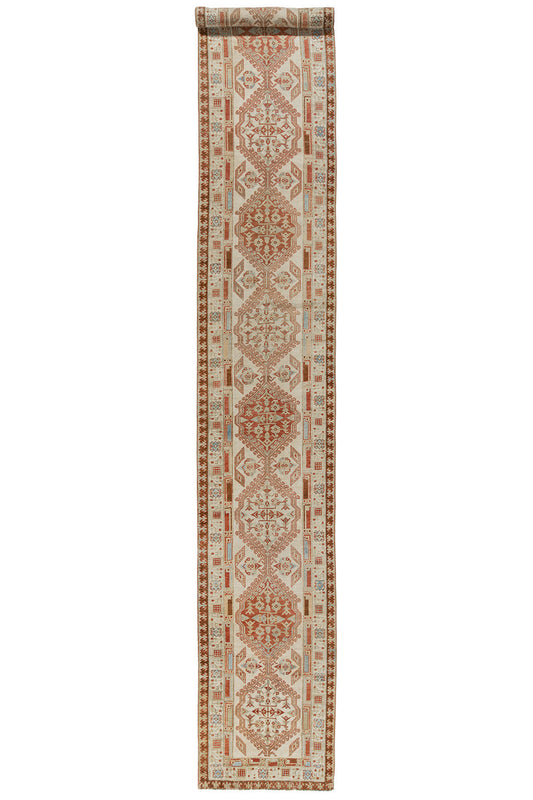 U-5103 - Vintage Subdued Persian Serab Runner
