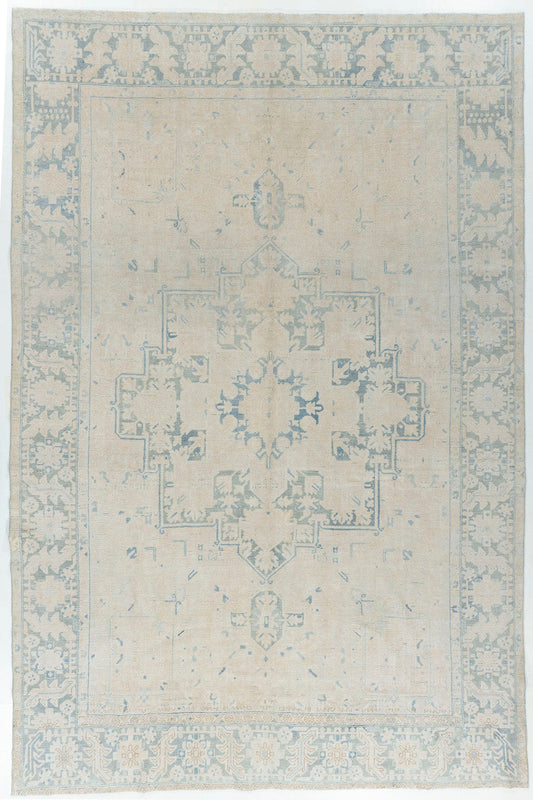 U-5217 - Vintage Subdued Persian Heriz Rug
