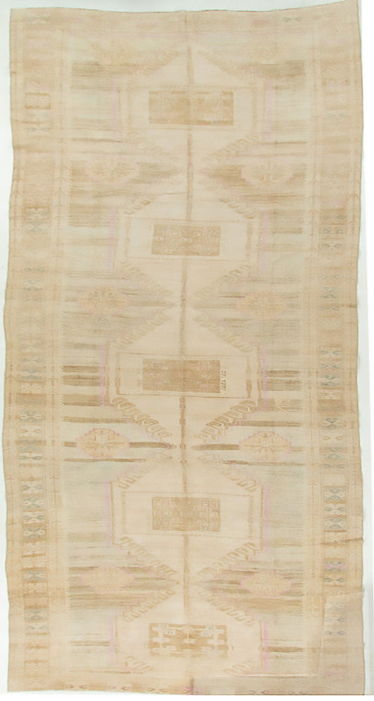 U-5223 - Vintage Subdued Turkish Oushak Runner