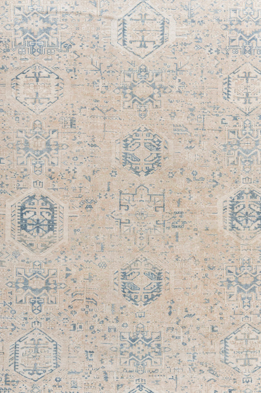 U-5369 - Antique Persian Subdued Heriz Rug