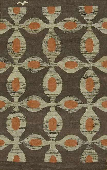C1036 - Contemporary Natural Artisan Flatweave Rug