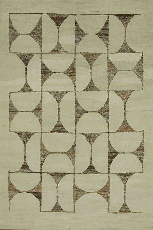 C1041 - Contemporary Natural Artisan Flatweave Rug
