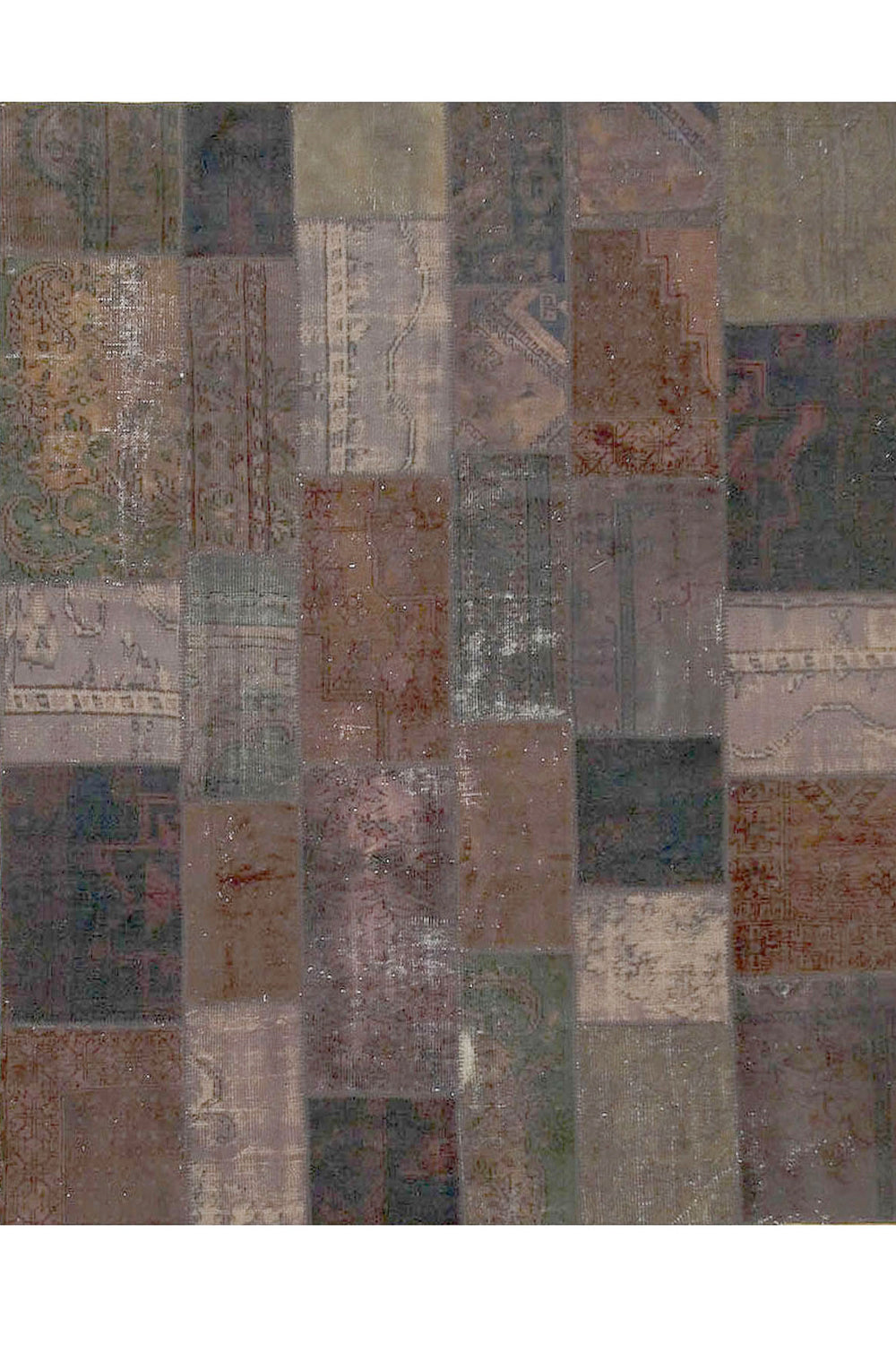 C1052 - Vintage Turkish Patchwork Overdyed Rug