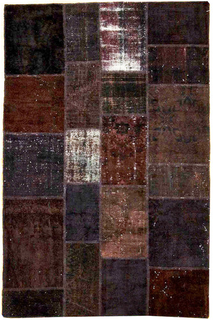 C1054 - Vintage Turkish Patchwork Overdyed Rug