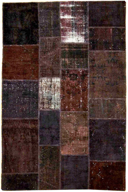 C1054 - Vintage Turkish Patchwork Overdyed Rug