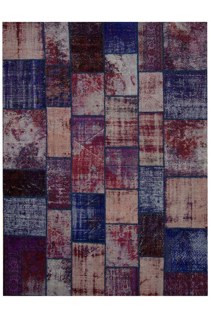 C1062 - Vintage Turkish Patchwork Overdyed Rug