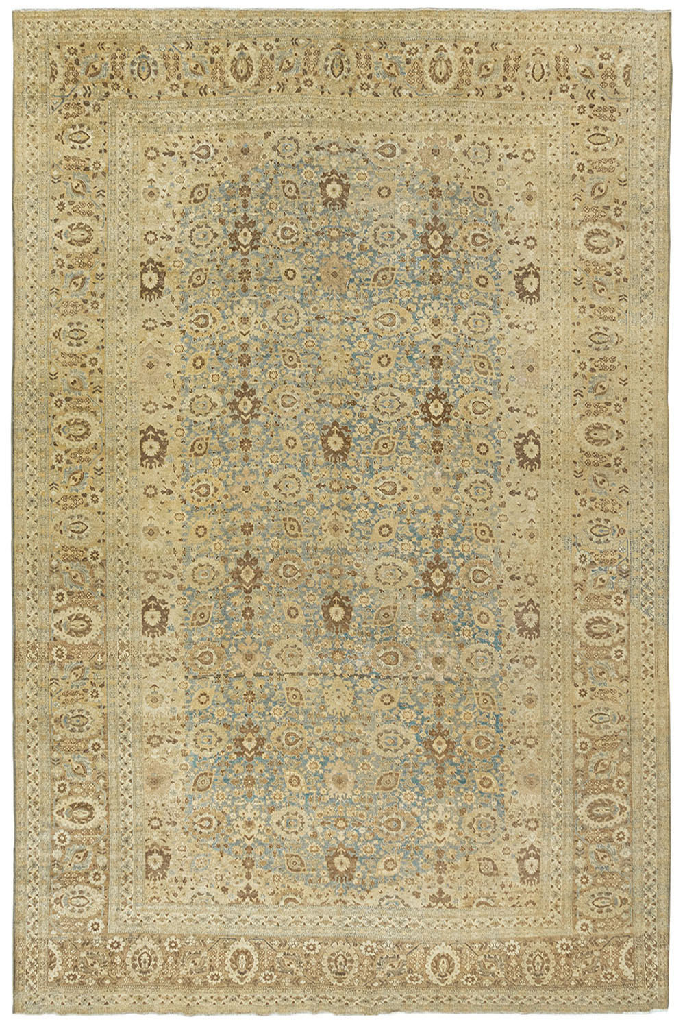 CU-1078 - Antique Subdued Persian Tabriz Rug