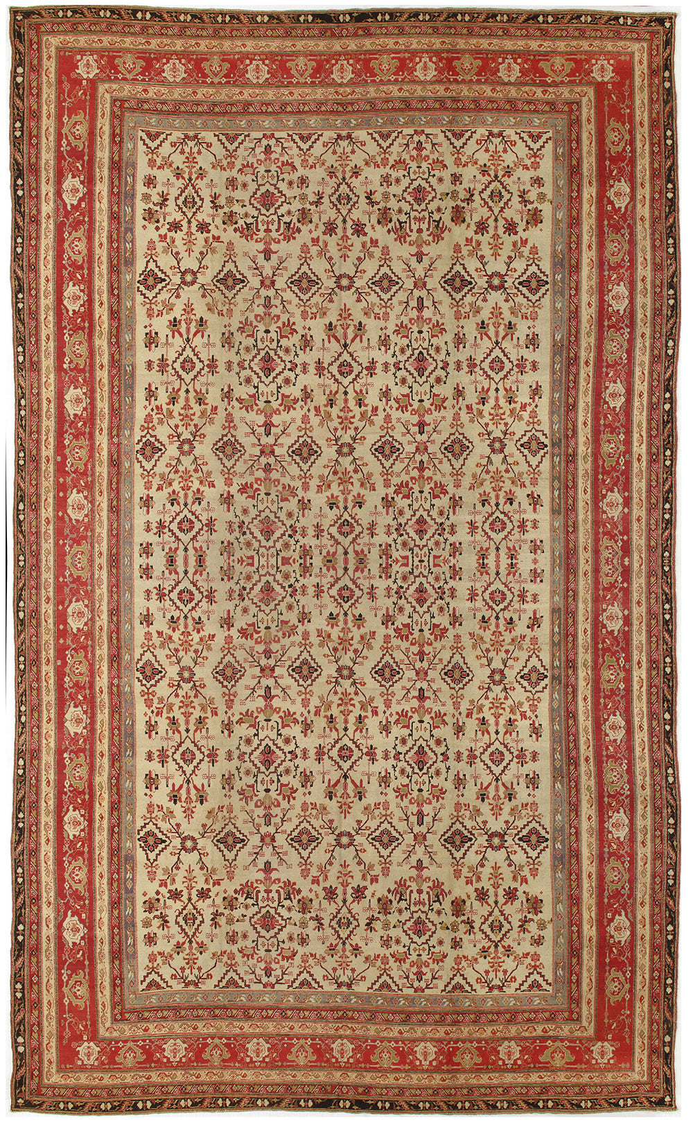 CU-1151 - Antique Indian Agra Rug