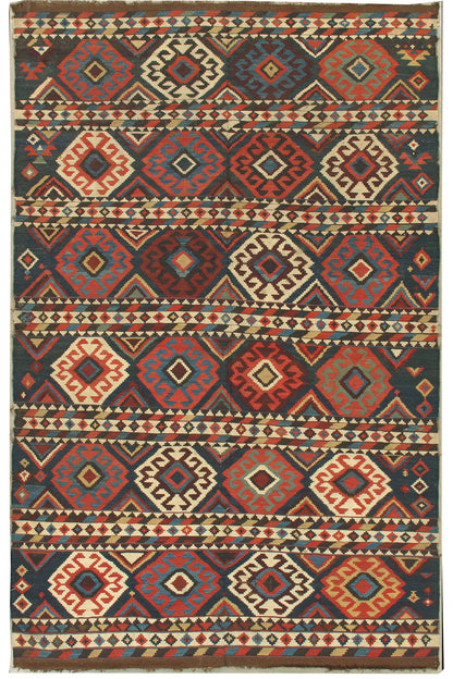 CU-1243 - Antique Caucasian Shirvan Kilim Rug