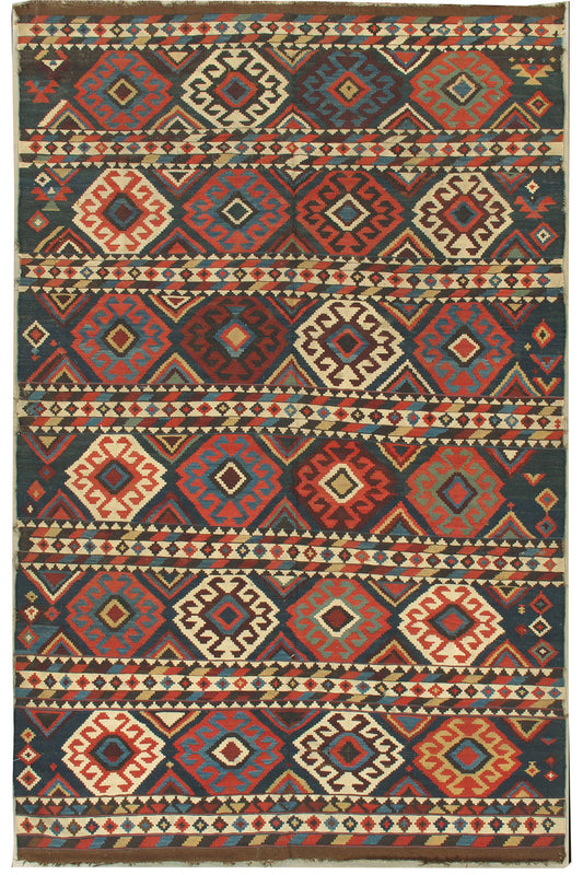 CU-1243 - Antique Caucasian Shirvan Kilim Rug