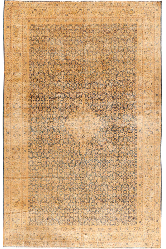CU-1398 - Antique Subdued Persian Tabriz Rug