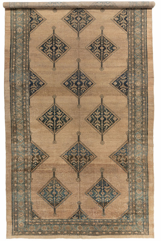CU-1484A - Antique Subdued Persian Serab Gallery Rug