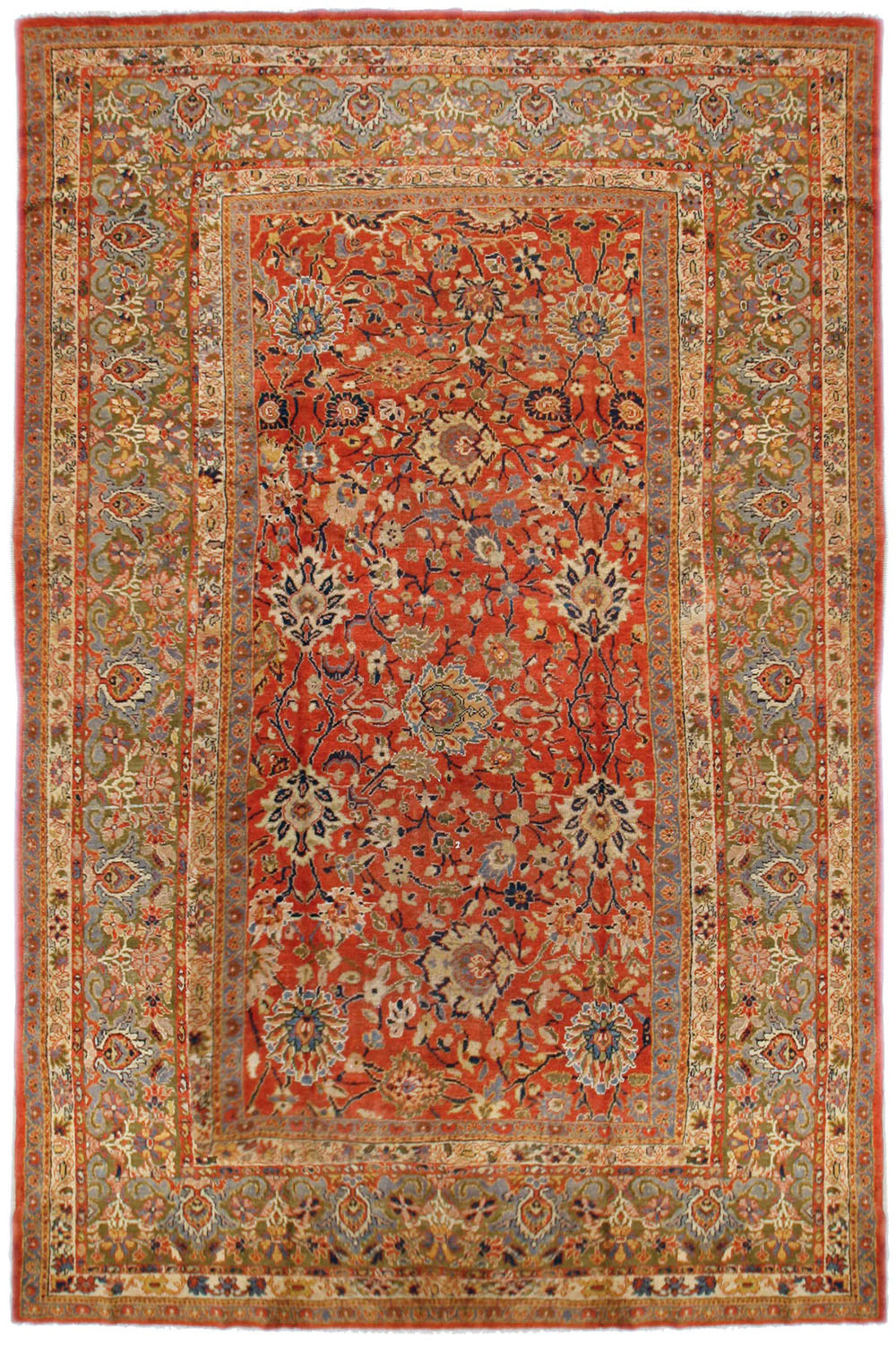 CU-1525-A18 - Antique Persian Ziegler Rug