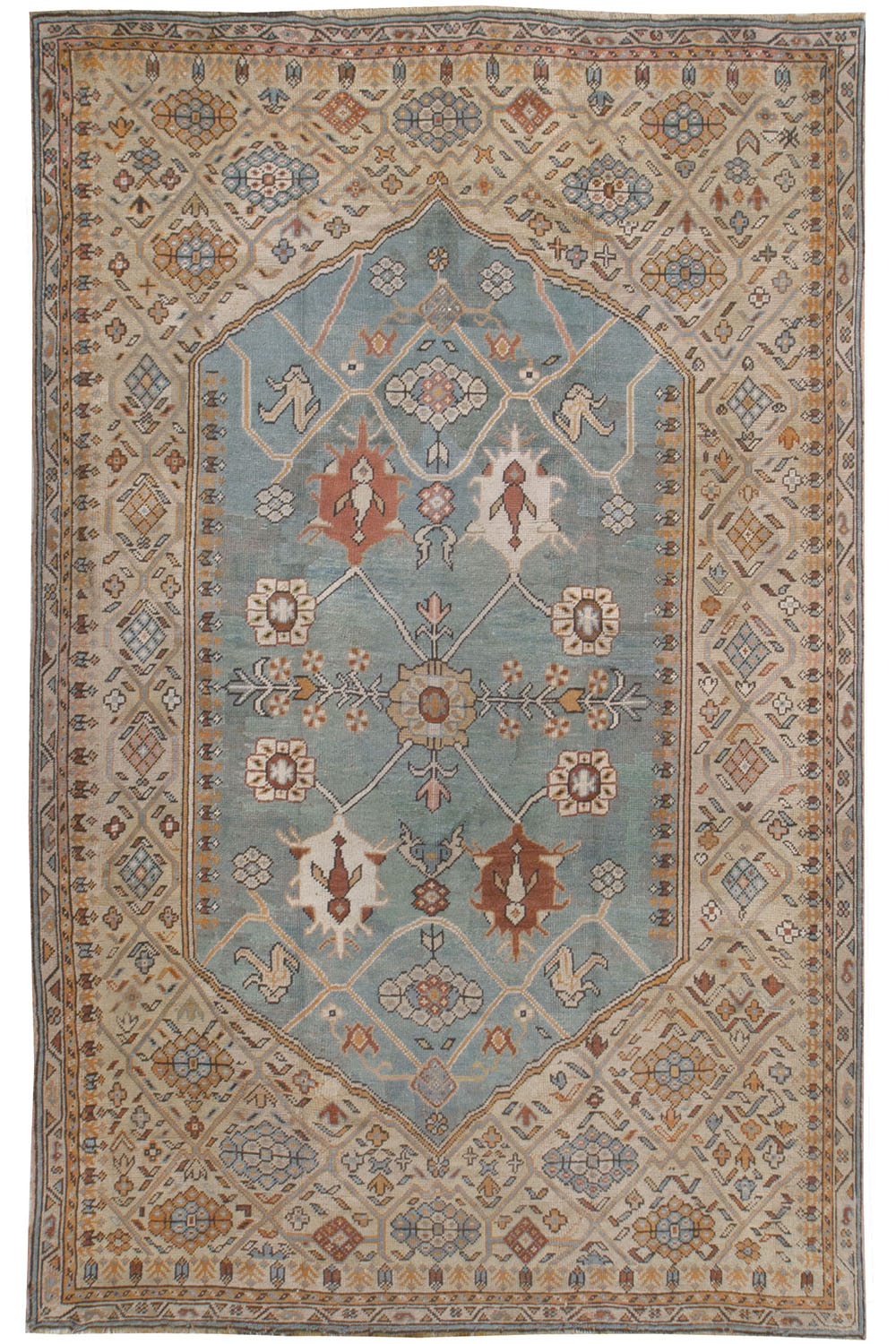 CU-1528-A44 - Antique Turkish Oushak Rug