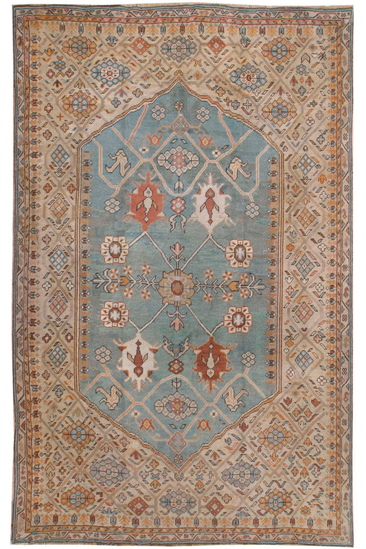 CU-1528-A44 - Antique Turkish Oushak Rug