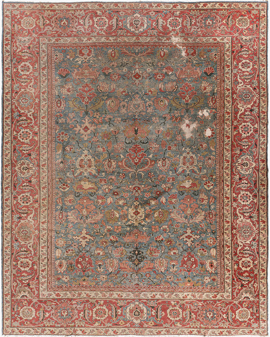CU-1621 - Vintage Lightly Distressed Persian Sultanabad Rug