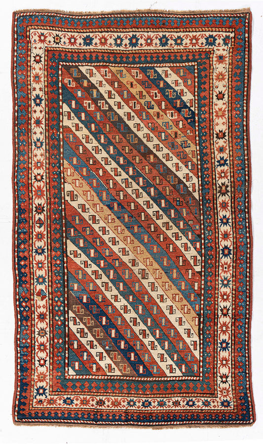 CU-1633 - Antique Caucasian Kazak Rug