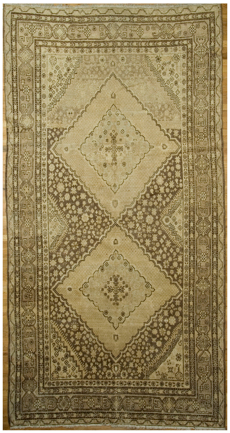CU-614 - Antique Subdued Persian Khotan Gallery Size Rug