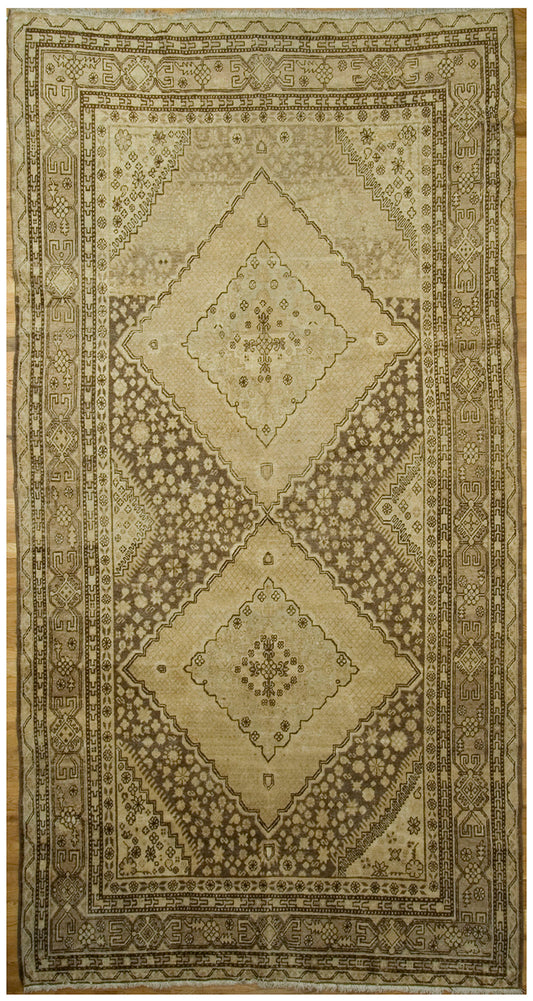 CU-614 - Antique Subdued Persian Khotan Gallery Size Rug