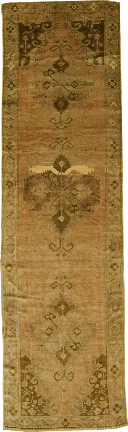CU-846 - Vintage Turkish Oushak Runner Rug