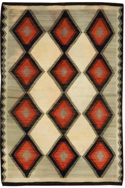 CU-924 - Vintage Native American Navajo Rug