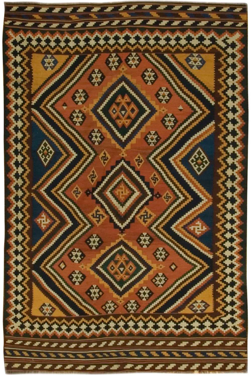 CU-959 - Antique Qashgai Kilim Runner Rug