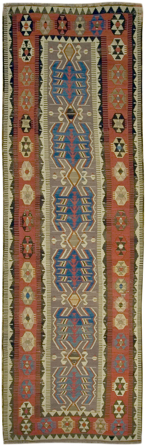 CU-969 - Vintage Turkish Kilim Runner Rug