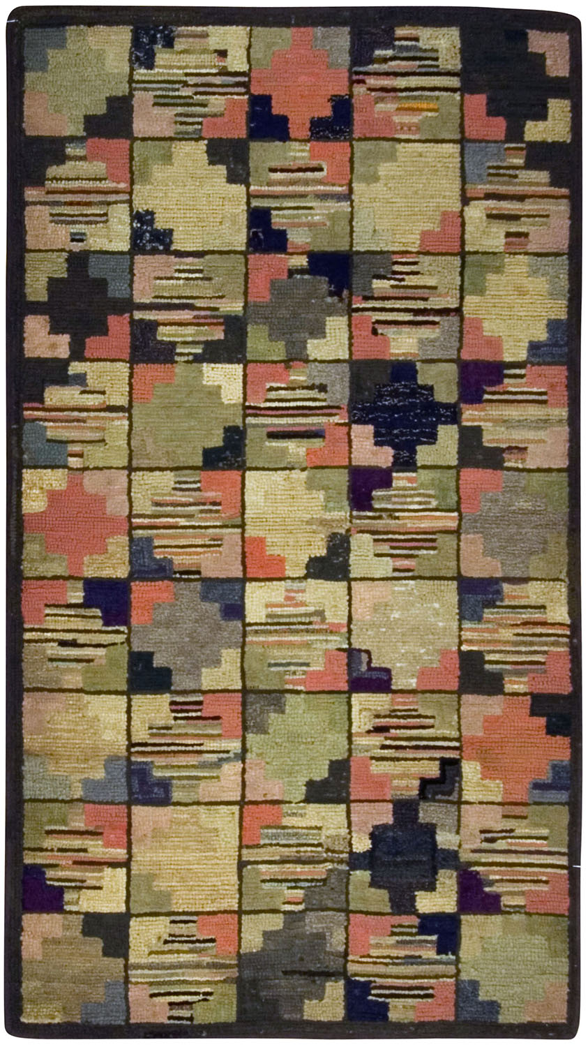 CU-975 - Antique  American Hooked Rug