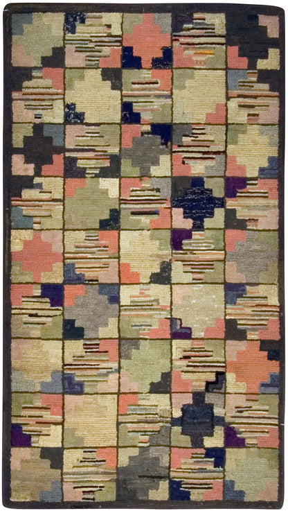 CU-975 - Antique  American Hooked Rug