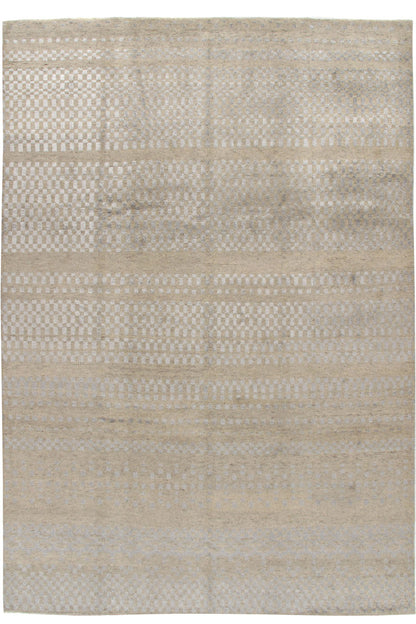 KC1083 - Organic Tilet Nude Modern Undyed Wool Ivory Brown-Gray Rug