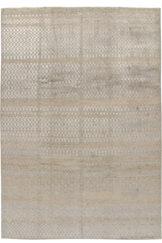 KC1083 - Organic Tilet Nude Modern Undyed Wool Ivory Brown-Gray Rug