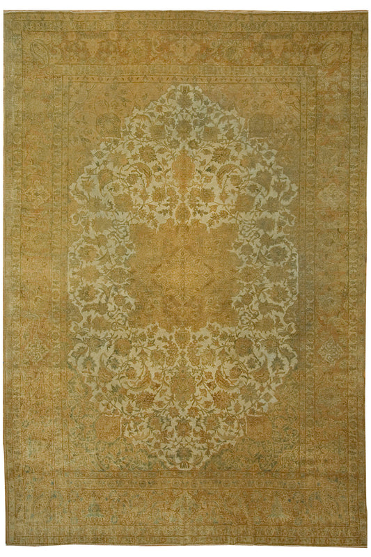 M1802 - Antique Gold Subdued Persian Isfahan Rug