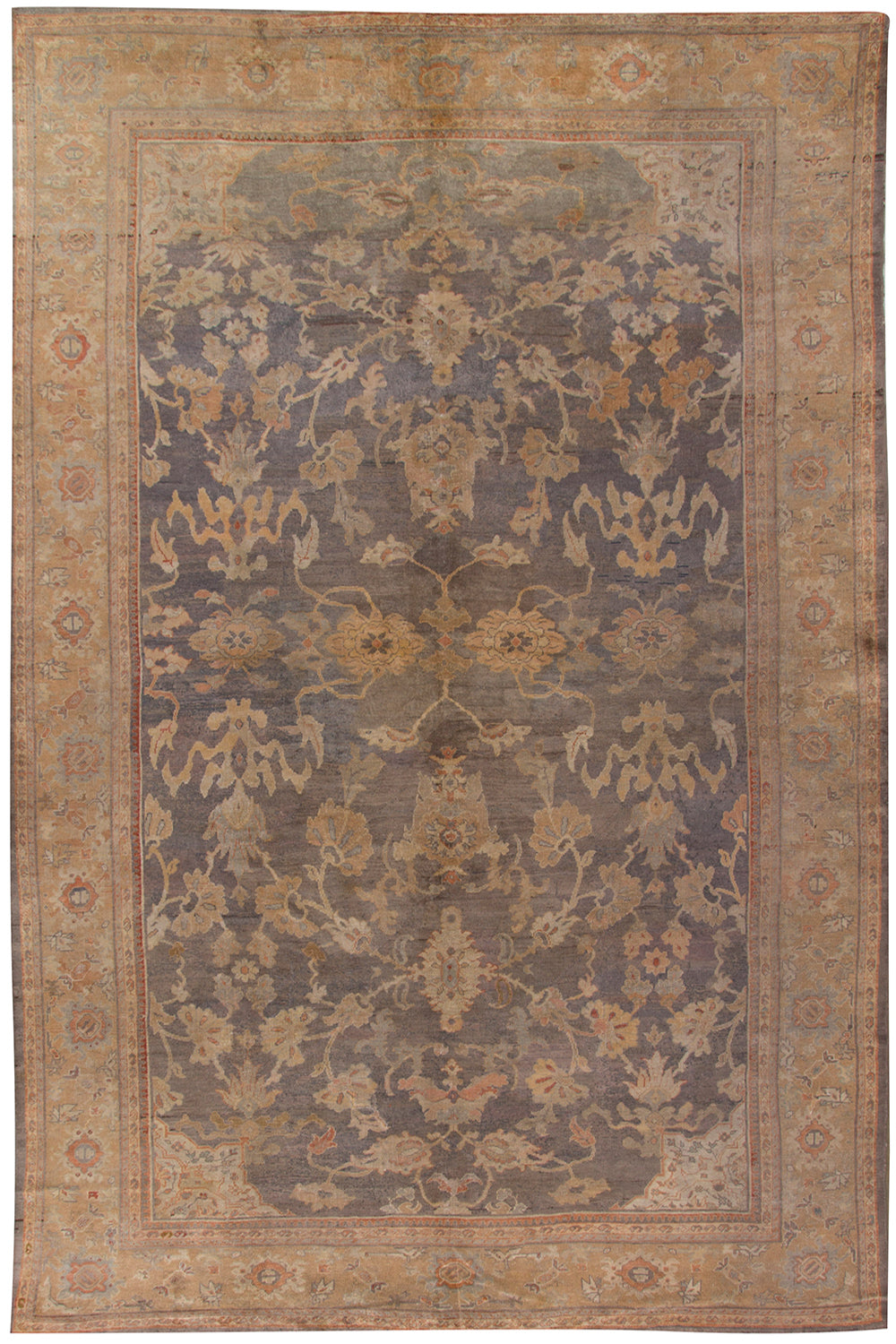 M794 - Antique Persian Light Brown Sultanabad Rug