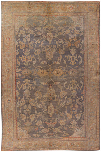 M794 - Antique Persian Light Brown Sultanabad Rug