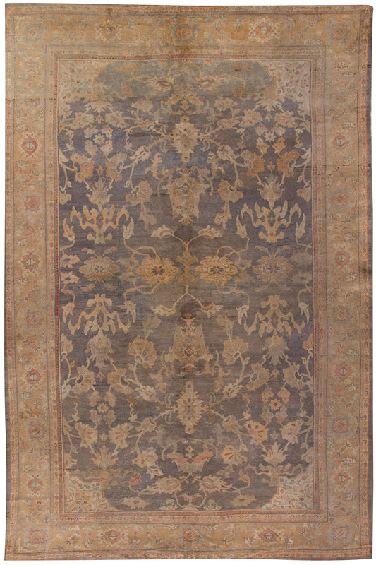 M794 - Antique Persian Light Brown Sultanabad Rug