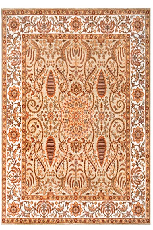 MAGN-BJ31 - Classic Persian Tan Reproduction Rug